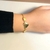 Pulseira três corações banhada a ouro 18k - comprar online