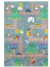 Tapete ABC Carro Multicolorido Dupla Face Portátil - 120x180cm