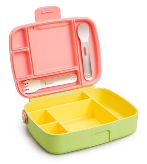 Lancheira Bento Box Com Talheres Munchkin - SALMÃO