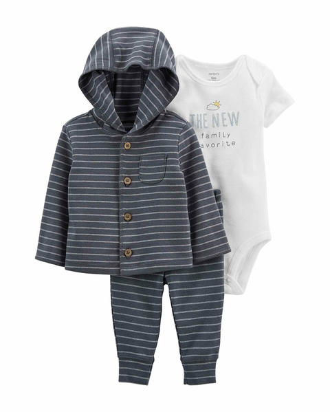 Conjunto Carter's 3 peças listras