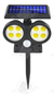 Foco Reflector Solar Led Aplique Estaca Entrada Patio Senso - comprar online
