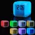 Reloj Cubo Despertador Luminoso 7 Colores Alarma Temperatura