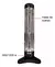 Delhi DL-1200 calefactor eléctrico de cuarzo estufa 2 velas vertical 1200w - comprar online