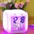 Reloj Cubo Despertador Luminoso 7 Colores Alarma Temperatura - comprar online