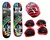 Set Mega Skate Casco Rodilleras Coderas En Bolso 10104 DISEÑOS COOL - Electro Selah