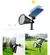 Reflector Estaca 7 Led Solar Para jardines frentes exterior D02 - Electro Selah