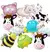 10 Globos Animales granja 42cm Metalizados