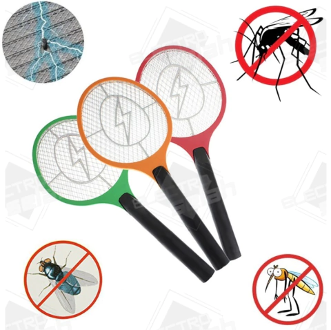 Raqueta mata moscas mosquitos a pila