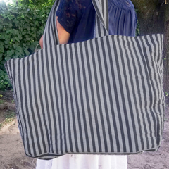 Bolso NOGALES RAYADO - EXTRA GRANDE 60 x 40 x 30 cm