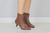 Bota shortie salto baixo - COURO - loja online