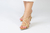 Sandalia leafy salto fino liso metalizado - loja online