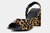 sandalia salto grosso médio animal print - Bege/Preto ONÇA - COURO - comprar online