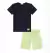 Conjunto Menino Camiseta e Bermuda em Sarja Luc.boo