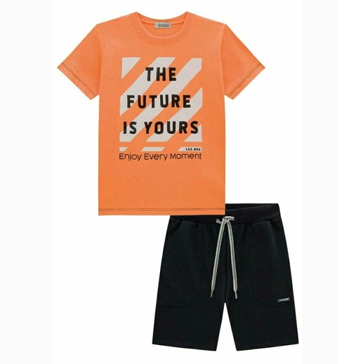 Conjunto Verão Infantil Menino Luc.boo Camiseta E Shorts