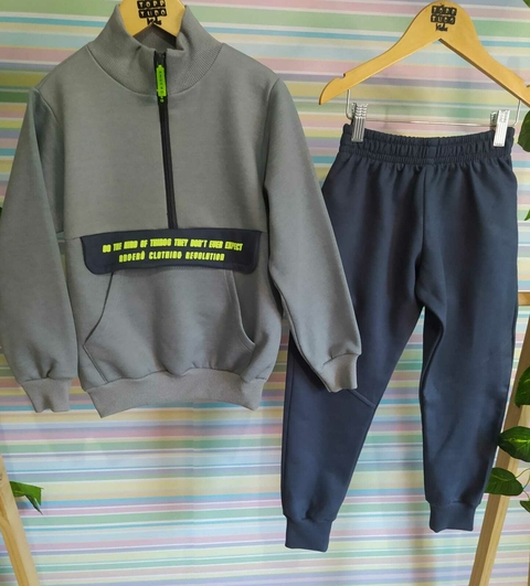 Conjunto Moletom Zíper Infantil Menino Inverno