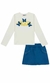 Conjunto Infantil de Blusa em Cotton e Short -Saia em Moletom kukie - comprar online