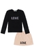 Conjunto Infantil de Blusa em Malha Térmica e Short - Saia em Moletom kukie - comprar online