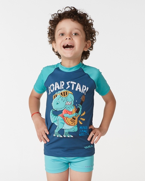 Remera Corta Filtro UV Dino Rock - #4021