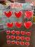 CORAZONES X21 CALCOMANIAS