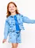 Jaqueta Jeans Infantil Menina Estampa Entre Flores Alphabeto