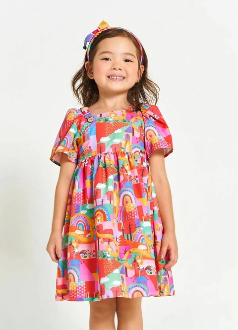Vestido Infantil Estampa Cabelo Encantado