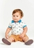 Body Infantil Bebê Menino Estampa Piratinhas – Tam. 3 a 12 meses – Off White e Azul