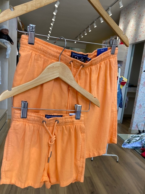 Short Linho Adulto Laranja (Dudes)