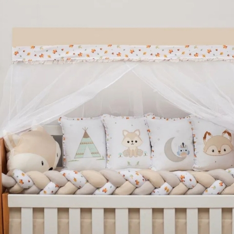 Kit de Berço 10 Peças Raposinha Baby Magia Caqui