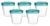 Kit Com 5 Potes Para Armazenar Papinha Kababy Tampa Azul