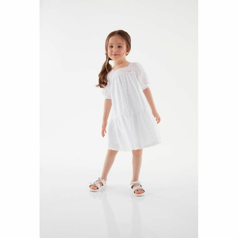 Vestido Festa Em Laise Infantil (Branco) Up Baby