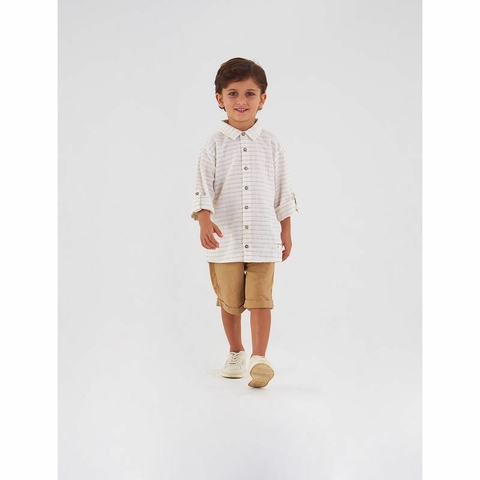 Camisa Manga Longa Infantil (Bege) Up Baby