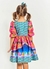 Vestido Arraiá Baum Demais - Tam. 2 a 12 anos – Verde e Rosa - Anjinho da guarda