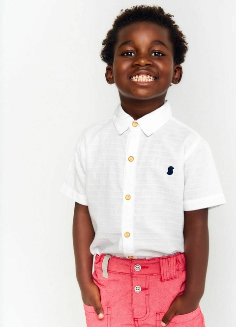 Camisa Infantil Menino Estampa Festas de Final de Ano – Tam. 2 a 12 anos – Branco REF: 61345