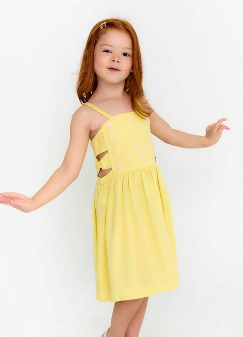 Vestido Infantil Estampa Flores