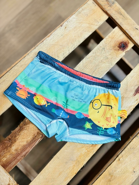 Sunga Avulsa Azul e Verde ALPHABETO