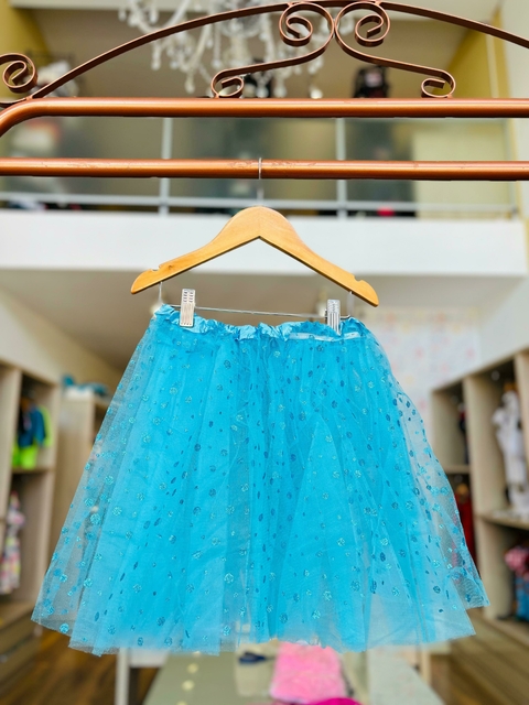 SAIA DE TUTU AZUL COM GLITTER