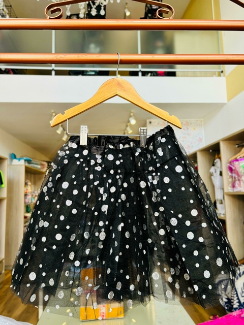 SAIA DE TUTU PRETA COM GLITTER