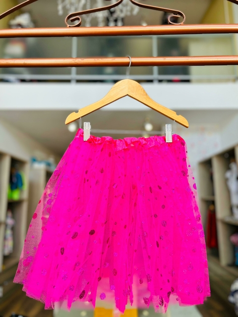 SAIA DE TUTU PINK COM GLITTER