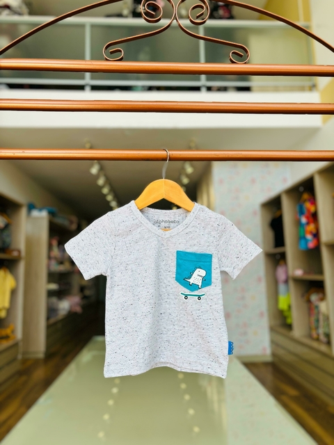 CAMISA DINO BRANCA ALPHABETO