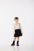 Conjunto Infantil com Blusa e Saia com Bolsa (Off White) Up Baby