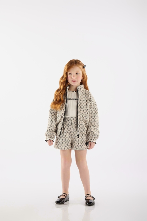 JQUETA EM MALIA TWEED PRETO