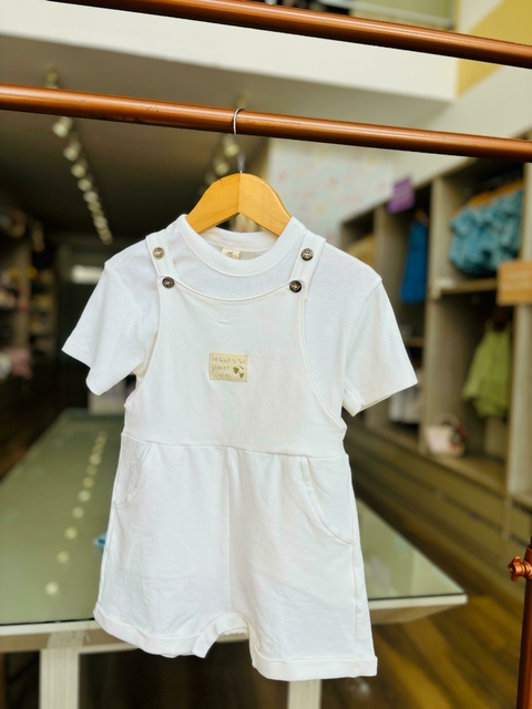 CONJUNTO BLUSA E JARDINEIRA NATURAL UP BABY