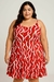 VESTIDO CURTO ESTAMPADO PLUS SIZE