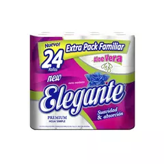 ELEGANTE PAPEL HIGIENICO X 24 ROLLOS X 30 MT C/UNO