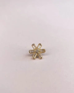 Topo Flower ouro 14 K