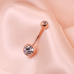 Navel Basic Titânio PVD Gold