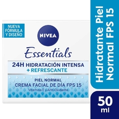 NIVEA Crema facial hidratante de día NIVEA Essentials para piel normal FPS 15 x 50 ml