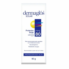 DERMAGLOS SOLARES Protector Solar en Crema Dermaglos FPS 80 x 90 gr