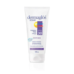 DERMAGLOS SOLARES Protector Solar FPS 30 Efecto Seco Dermaglos x 180 gr