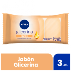 NIVEA Jabón Glicerina Neutro Nivea 3 Un x 90 Gr